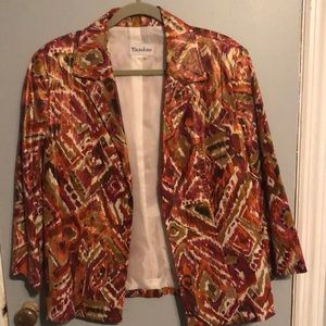 TanJay metallic multi-colored blazer.